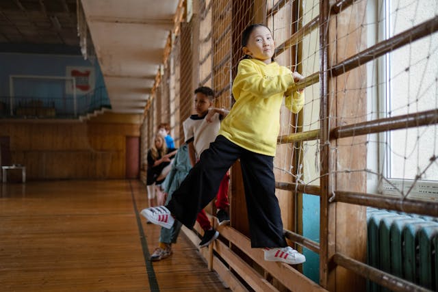 A child doing Physical activity